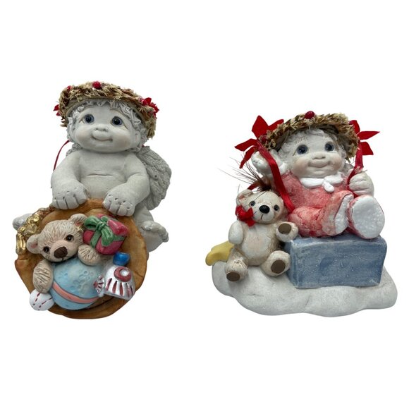 VTG Dreamsicles Collectible Christmas Figurines Lot Of 2 Open Me First & Toyland - Picture 7 of 13